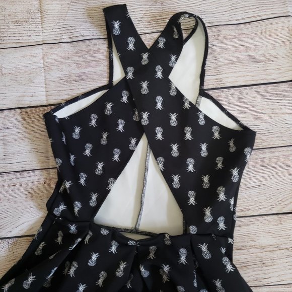HOLLISTER pineapple halter neck mini dress S - Picture 6 of 10
